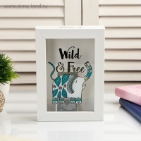 Копилка интерьерная пластик "Дикий и свободный слон" 17х12х3,8 см