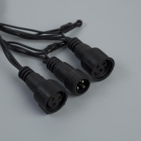 Гирлянда &laquo;Нить&raquo; 10 м, IP44, УМС, тёмная нить, 72 SMD-LED, свечение тёплое белое, 220 В