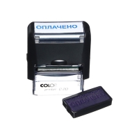 Штамп автоматический COLOP "Оплачено", 38 х 14 мм, чёрный Штамп автоматический COLOP "Оплачено", 38 х 14 мм, чёрный
