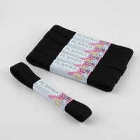 Резинки бельевые, 20 мм, 2 &plusmn; 0,5 м, 6 шт, цвет чёрный