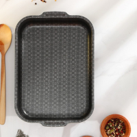 Противень &laquo;Хозяюшка&raquo;, 19&times;25 см, h=6 см, антипригарное покрытие, цвет бордовый