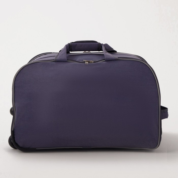 Сумка дорожная на колёсах, 2 отдела на молниях, 2 наружных кармана, длинный ремень, цвет серый Сумка дорожная на колёсах, 2 отдела на молниях, 2 наружных кармана, длинный ремень, цвет серый