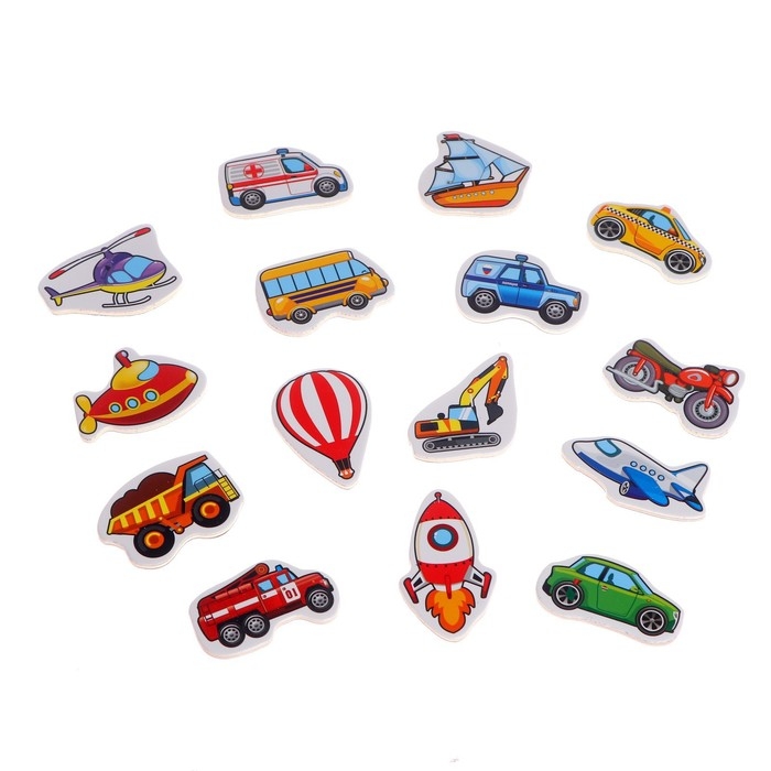 Развивающие магниты &laquo;Транспорт&raquo;, 15 шт.