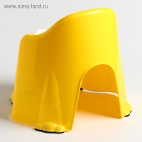 Горшок детский антискользящий &laquo;Комфорт&raquo; с крышкой, съёмная чаша, цвет жёлтый