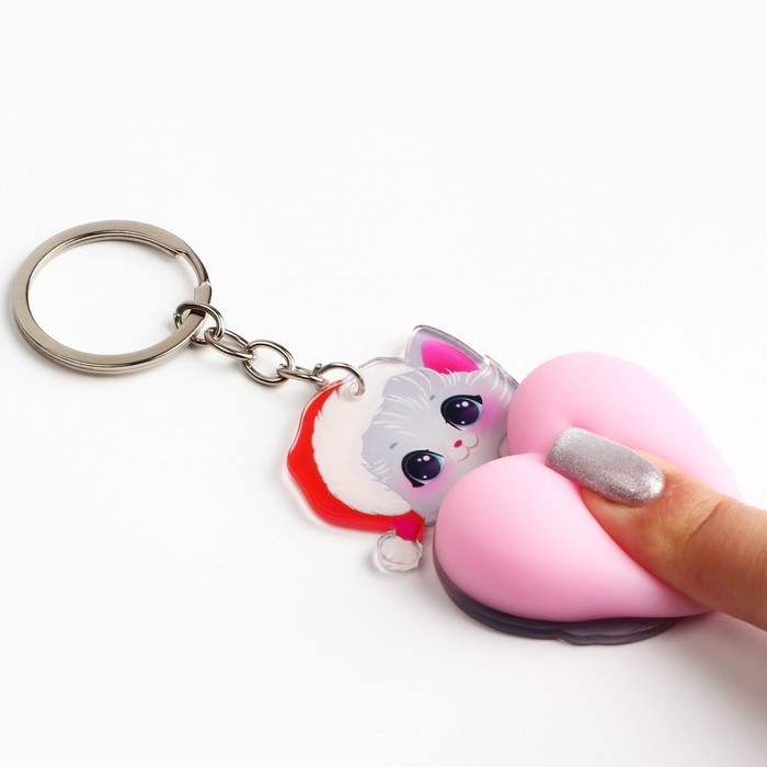 Брелок новогодний, для ключей, мялка &laquo;Возьми счастье в свои руки&raquo; 4,7 х 12, 5 см