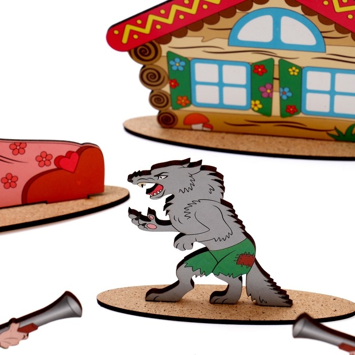 Кукольный театр сказки на столе &laquo;Красная шапочка&raquo; высота фигурок: 4-12 см