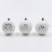 Ёлочные шары под раскраску на новый год «Чудесный подарок»», d = 7 см, новогодний набор для творчества Ёлочные шары под раскраску на новый год «Чудесный подарок»», d = 7 см, новогодний набор для творчества