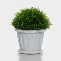 Горшок с поддоном «Фелиция», 400 мл, цвет мраморный Горшок с поддоном «Фелиция», 400 мл, цвет мраморный