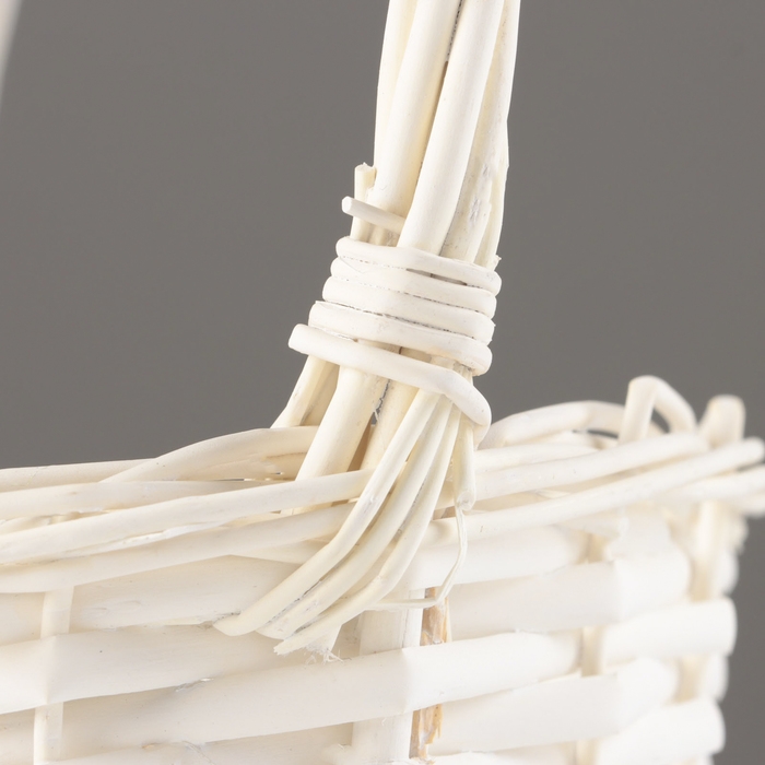 Корзина плетеная, 25х17х11х30 см, белый, ива Корзина плетеная, 25х17х11х30 см, белый, ива