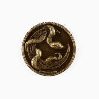 Монета новогодняя гороскоп, амулет 2025 &laquo;Новый год: Скорпион&raquo;, латунь, диам. 2, 5 см