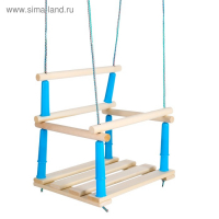 Качели подвесные, деревянные, сиденье 33&times;22см, МИКС