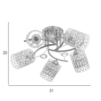 Люстра "Берти" 5х40Вт Е27 Хром МОДЕЛЬ: 2612376 Люстра "Берти" 5х40Вт Е27 Хром МОДЕЛЬ: 2612376