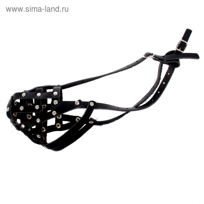 Намордник кожаный сетчатый с перемычкой №2,доберман,(длина по носу 9,5см, обхват морды 28см), 161347 Намордник кожаный сетчатый с перемычкой №2,доберман,(длина по носу 9,5см, обхват морды 28см), 161347