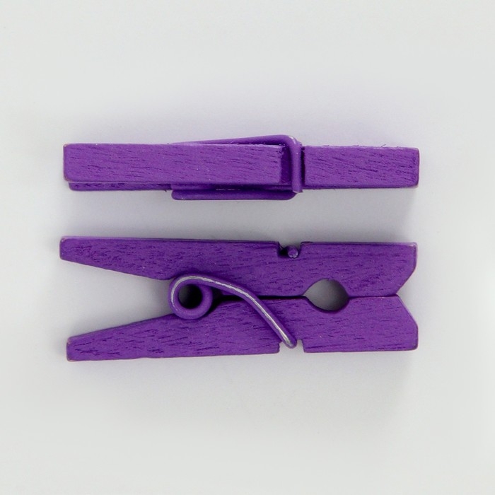 Набор прищепок для декора 50 шт., фиолетовые &mdash; 2,5 см