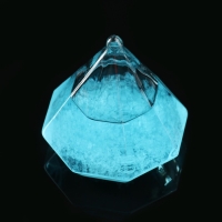 Барометр - штормгласс "Кристалл" 8х10см, голубой