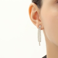 Набор 2 предмета: серьги, колье &laquo;Водопад&raquo; кольцо, цвет белый в серебре, d=13 см