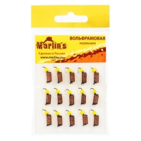 Мормышка вольфрам Marlin's Ручейник, 3 мм, 1.5 г, черный + сырный кубик, 15 шт. Мормышка вольфрам Marlin's Ручейник, 3 мм, 1.5 г, черный + сырный кубик, 15 шт.