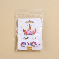 Серьги &laquo;Единорог&raquo; гвоздики, 6х9 см