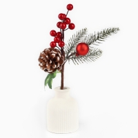 Новогодний декор, веточка "Зимние настроение" 26х11х5,5 см