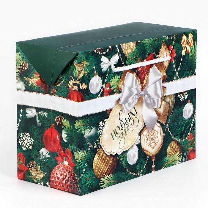 Пакет - коробка &laquo;Новогодний подарок&raquo;, 23 х 18 х 11 см, Новый год