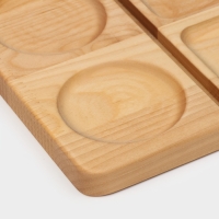 Блюдо для подачи Adelica, 20&times;18&times;1,8 см, пропитано маслом, берёза