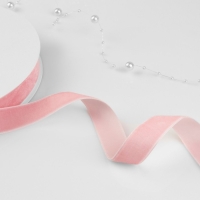 Лента бархатная, 20 мм, 18 &plusmn; 1 м, цвет розовый №08