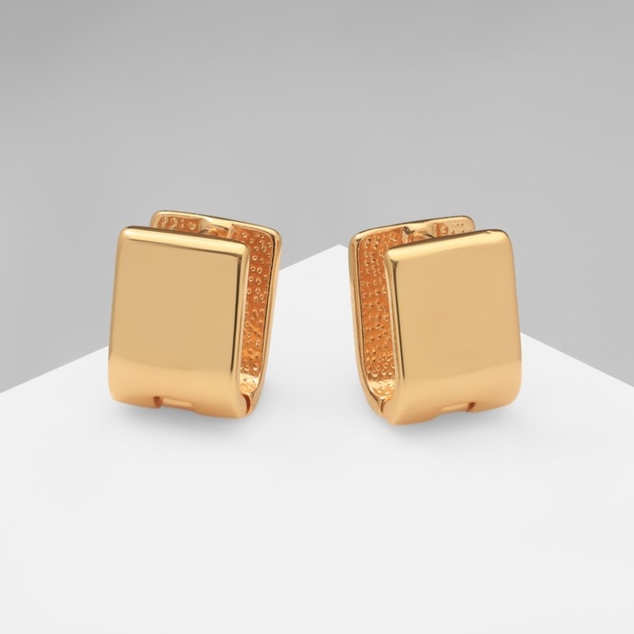 Серьги металл &laquo;Аккорд&raquo; гладкие, цвет золото