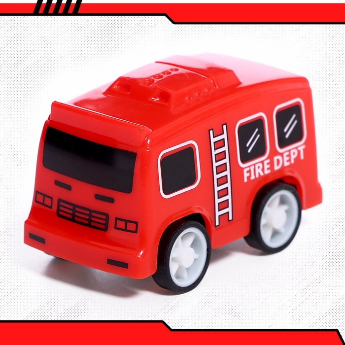 Набор машин &laquo;Пожарная&raquo;, 4 машинки и вертолёт, инерция