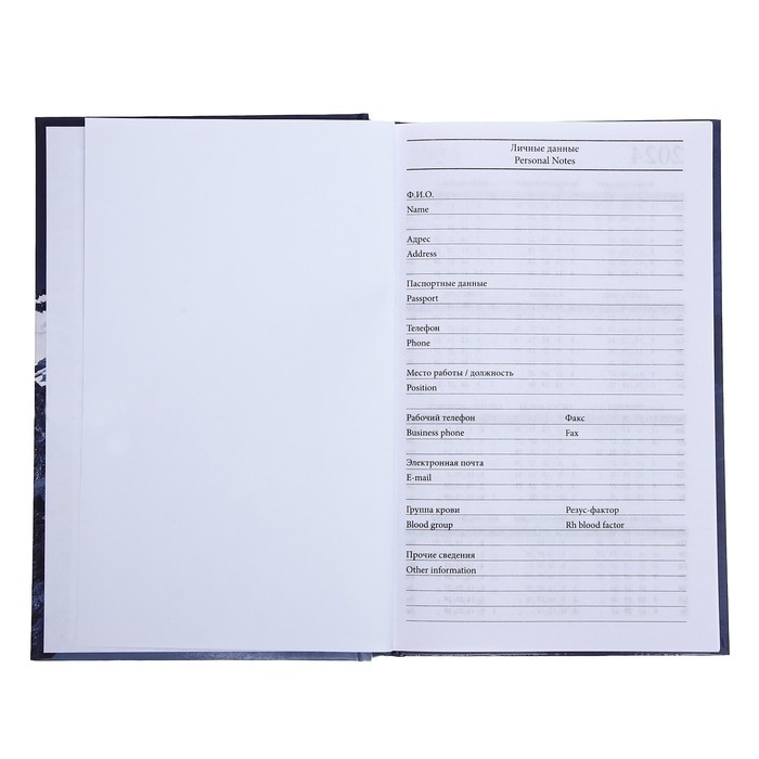 Ежедневник недатированный А5, 128 листов "ГОРЫ", твёрдая обложка, глянцевая ламинация