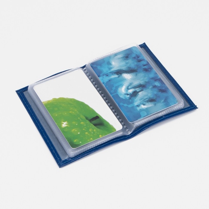 Визитница на 18 карт, цвет синий