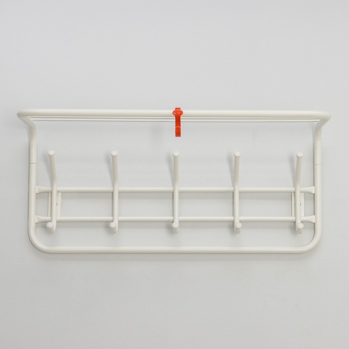 Вешалка настенная с полкой, 60&times;22&times;26,5 см, цвет белый