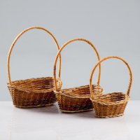 Набор корзин, 3 шт, 20&times;25&times;10/30, 17&times;22&times;9/28, 12&times;18&times;7/26 см, ротанг