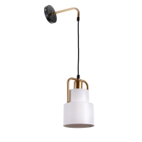 Бра 1657/1wWT E27 40Вт бело-золотой 13х18х55 см