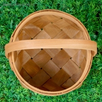 Корзинка &laquo;Лукошко&raquo;, тёмная, 20&times;20&times;10/24 см, шпон