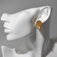 Серьги &laquo;Крылья&raquo; ангела, цвет белый в чернёном золоте