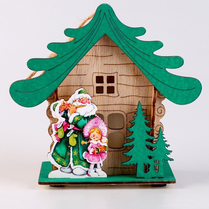 Новый год! Световой декор &laquo;Дом Деда Мороза&raquo; 6,9 &times; 12,4 &times; 11,2 см, МИКС