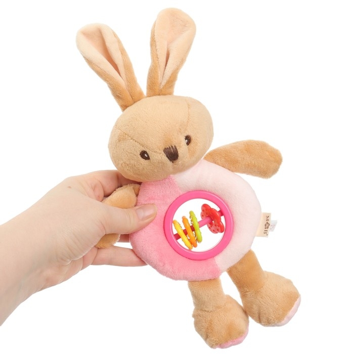 Игрушка-погремушка мягкая &laquo;Зайка&raquo;, Mum&Baby
