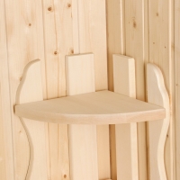 Полка угловая фигурная 3 яруса 26&times;65&times;26см, липа "Добропаровъ", Экстра