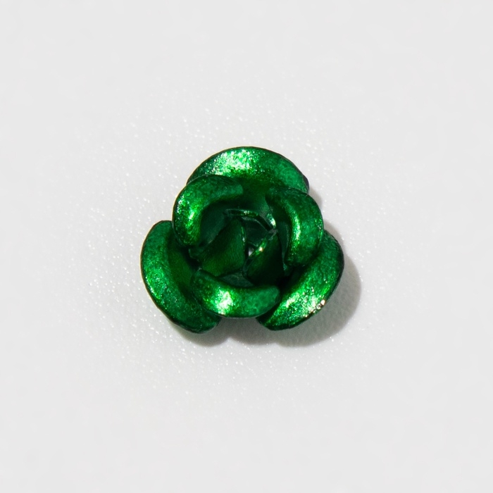 Бусина &laquo;Розочка&raquo;, 6 мм, (набор 50 шт.),цвет зелёный