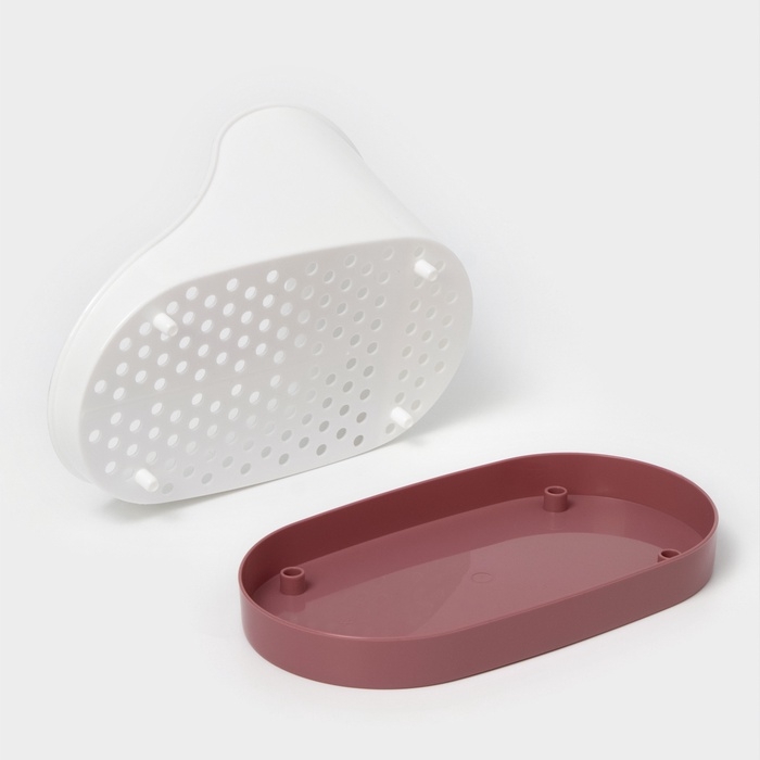 Подставка для моющих средств, пластик, цвет ягодный