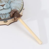 Шаманский бубен "Лев" с колотушкой 5х25х25 см Шаманский бубен "Лев" с колотушкой 5х25х25 см