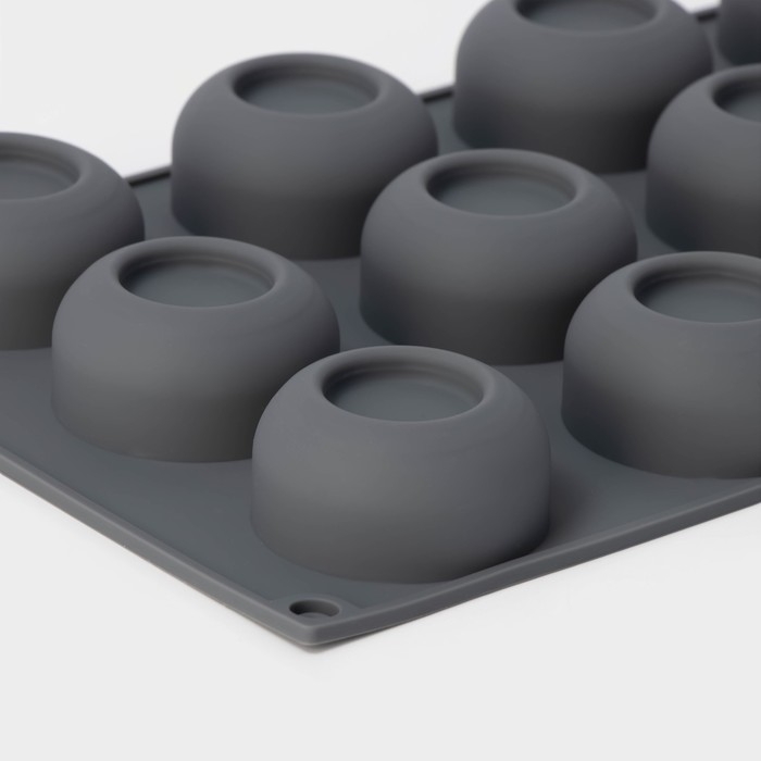 Форма для выпечки и муссовых десертов KONFINETTA «Фолд», силикон, 28,8×17,1×2,6 см, 12 ячеек (4,2×2,5 см), цвет серый Форма для выпечки и муссовых десертов KONFINETTA «Фолд», силикон, 28,8×17,1×2,6 см, 12 ячеек (4,2×2,5 см), цвет серый