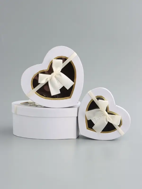 Набор коробок 3 в 1 сердца 22 х 20 х 9;  18.5 х 17 х 7.5; 1 6 х 14 х 6 см