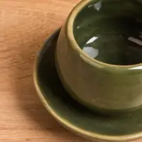 Соусник &laquo;Чашка&raquo;, 8.5&times;8.5&times;6 см, керамика, зелёный
