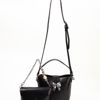 Сумка женская, 27*7*12, отд на молнии, длин ремень, черный Сумка женская, 27*7*12, отд на молнии, длин ремень, черный