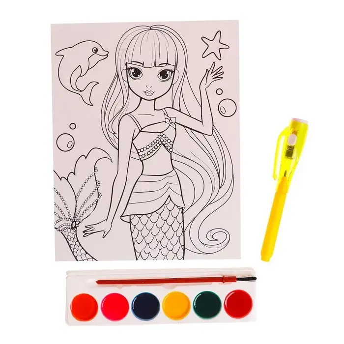 Набор для творчества &laquo;Раскрась картину: русалочка&raquo;
