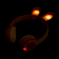 Наушники беспроводные «Зайчик», звуковые и световые эффекты, складные, цвет розовый Наушники беспроводные «Зайчик», звуковые и световые эффекты, складные, цвет розовый