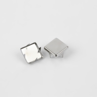 Хольнитен &laquo;Квадрат&raquo;, 10 &times; 10 мм, 4 крепления, 50 шт, цвет серебряный