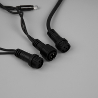 Гирлянда &laquo;Нить&raquo; 10 м, IP65, УМС, тёмная каучуковая нить, 100 LED, свечение мульти, 220 В