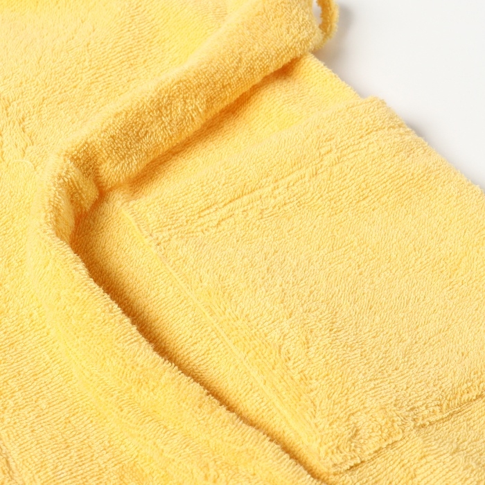 Халат махровый детский "Я солнышко" р-р 32 (110-116 см), жёлтый